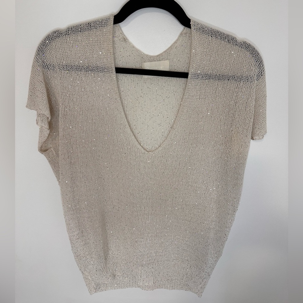 Zadig & Voltaire Cream Knit Blouse
